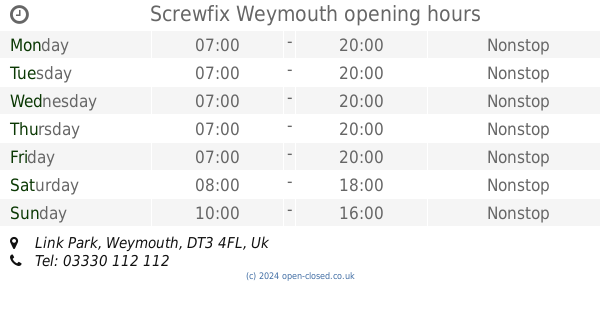 screwfix weymouth