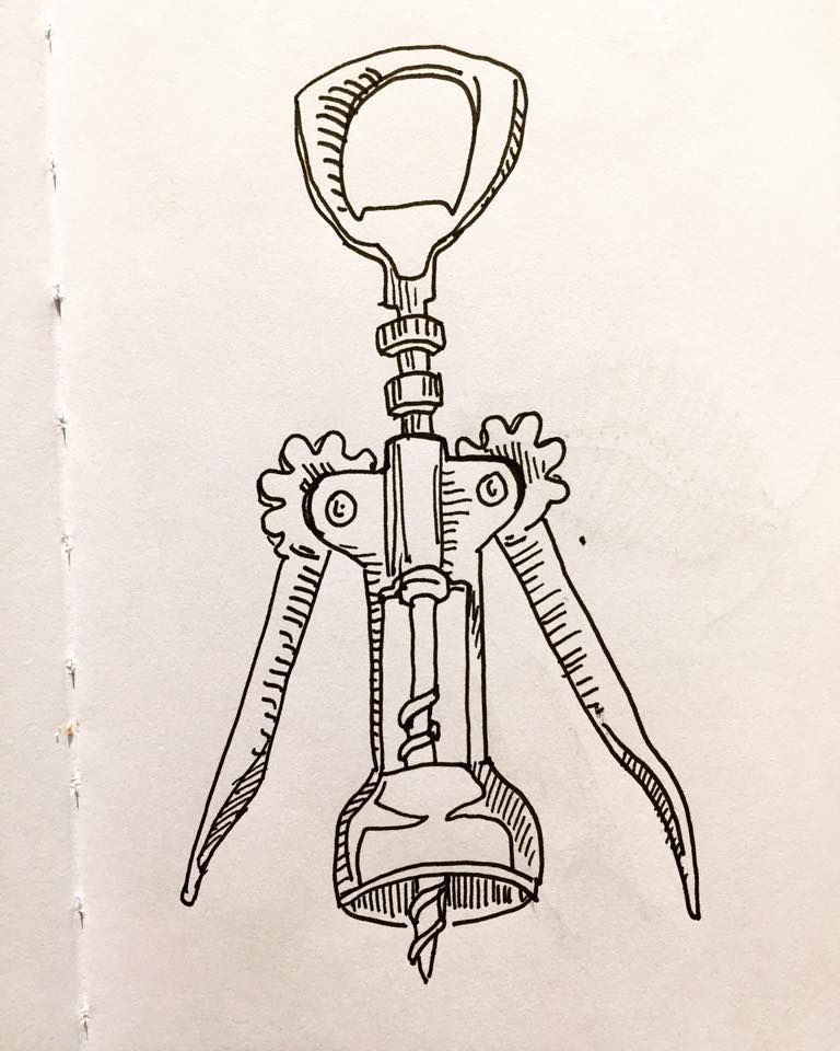 bottle opener drawing