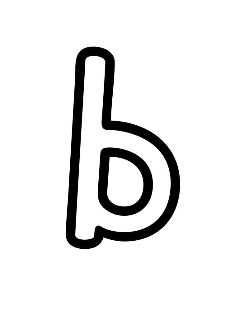 lowercase b bubble letter