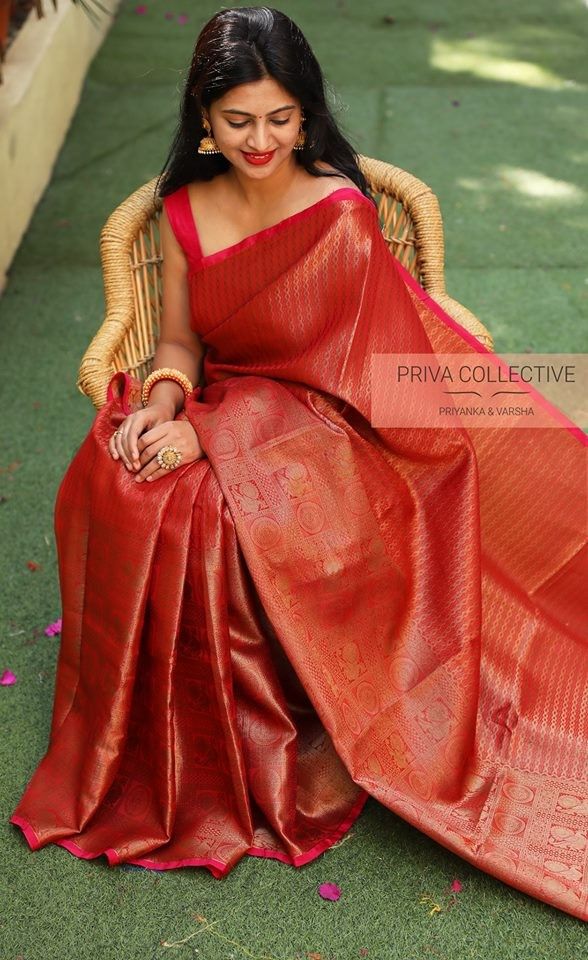 red saree pinterest