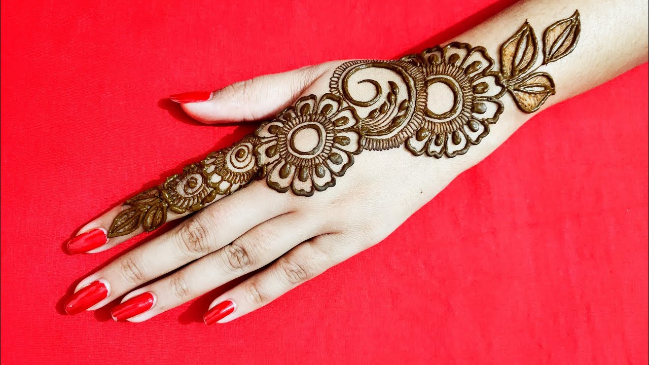 easy back hand arabic mehndi design