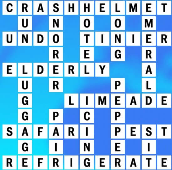 chill crossword clue