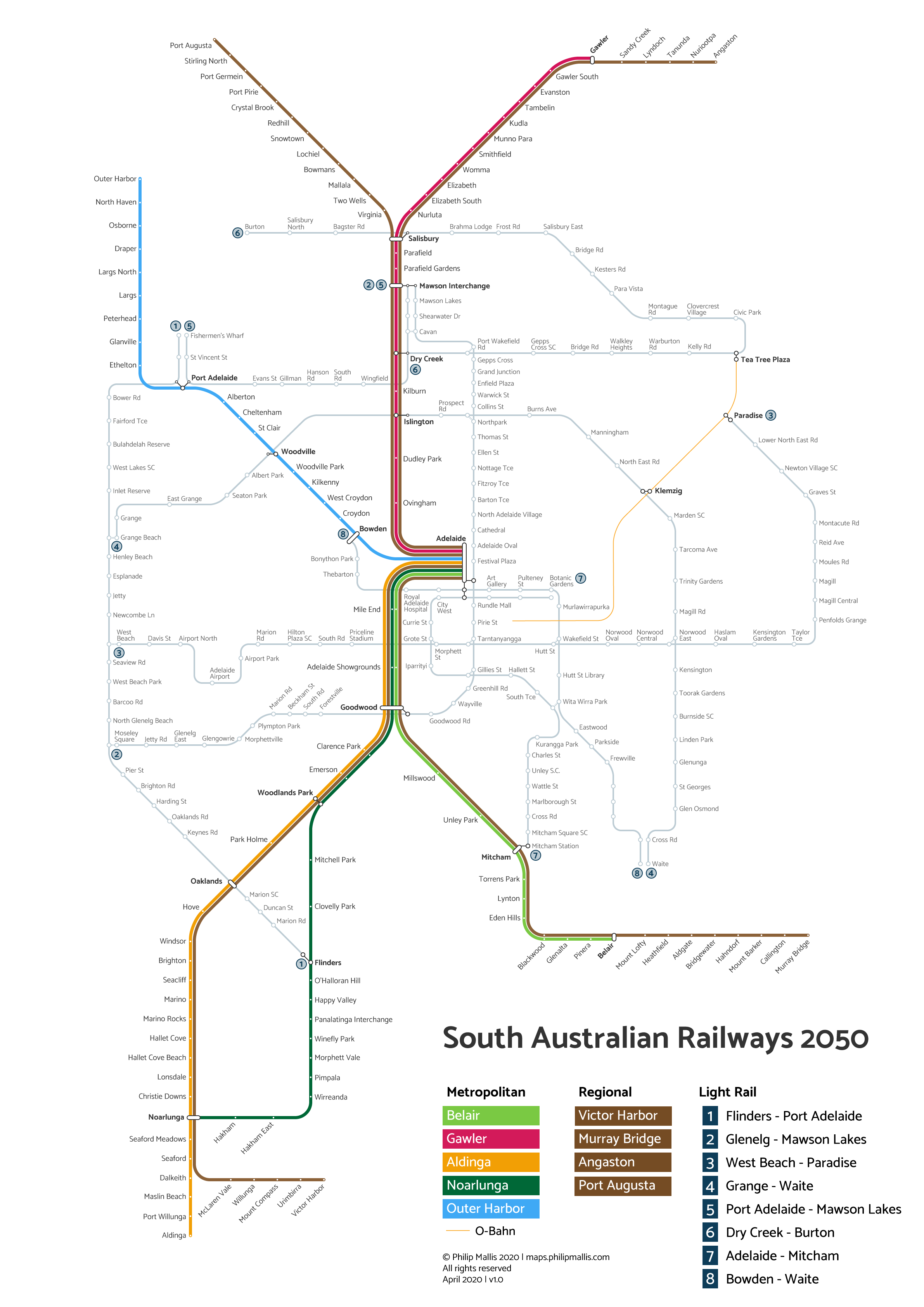 adelaide metro network map