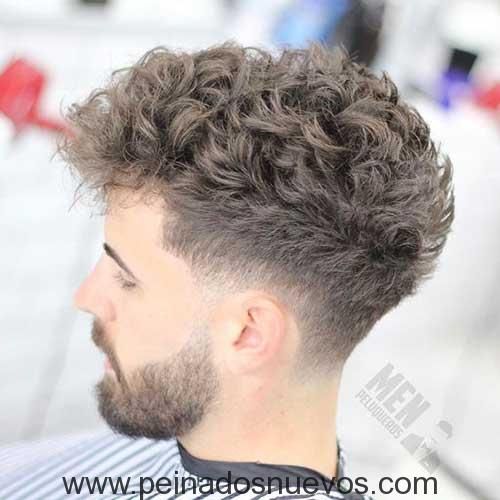 corte hombre cabello chino