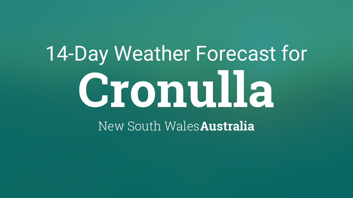 weather cronulla hourly