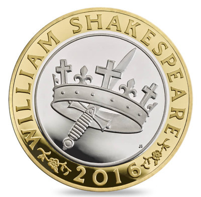 shakespeare 2 pound coin