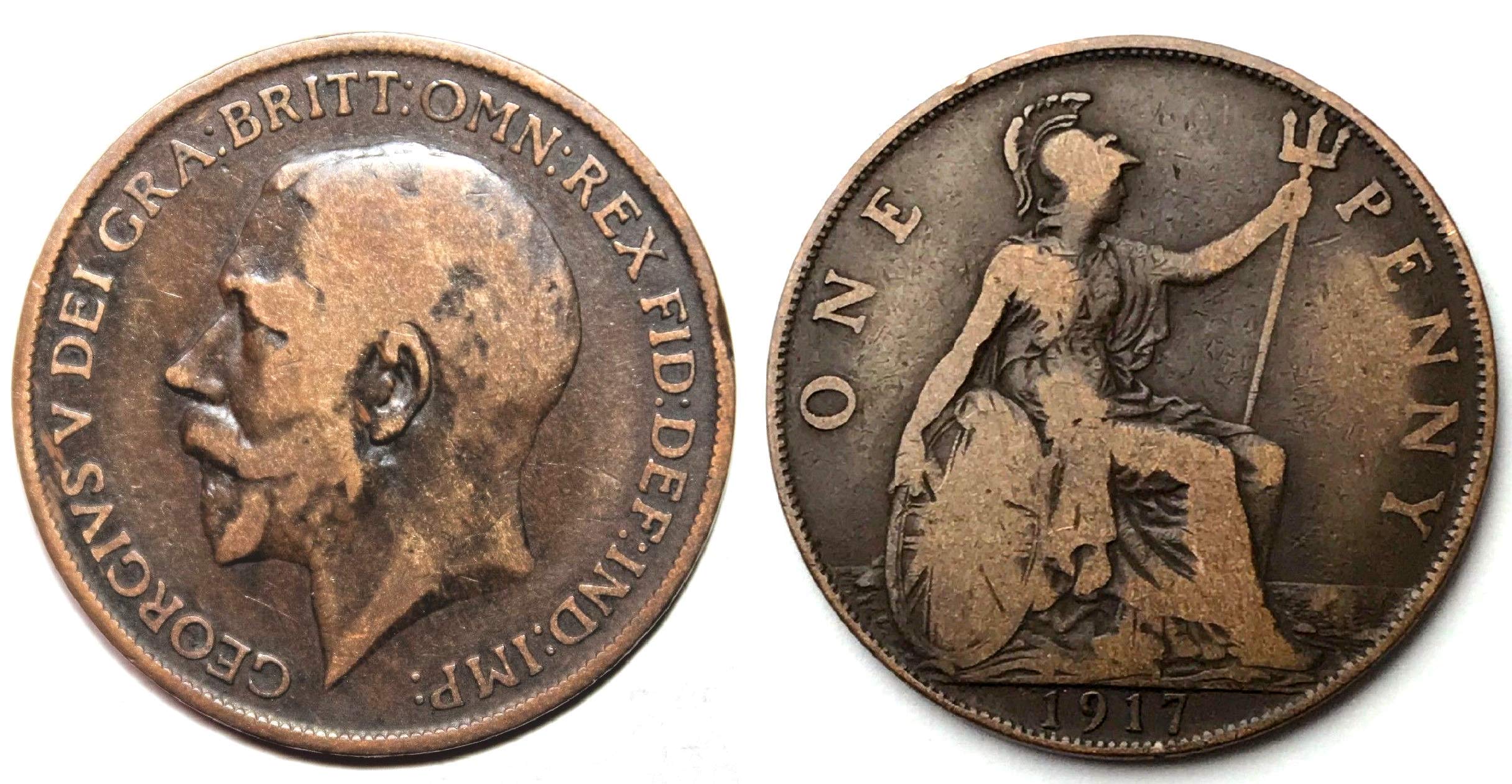 1 penny 1917