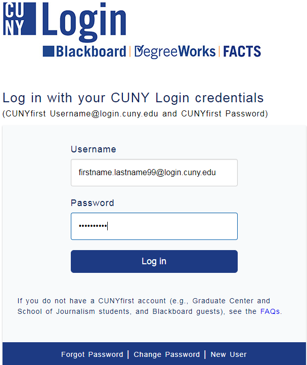 cuny log in