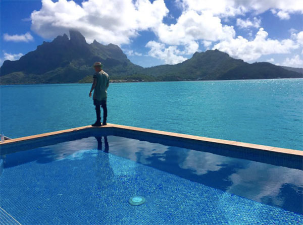 justin bieber bora bora island