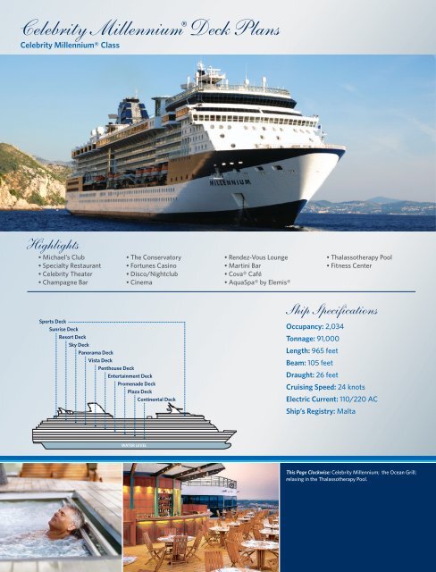 celebrity millennium deck plan