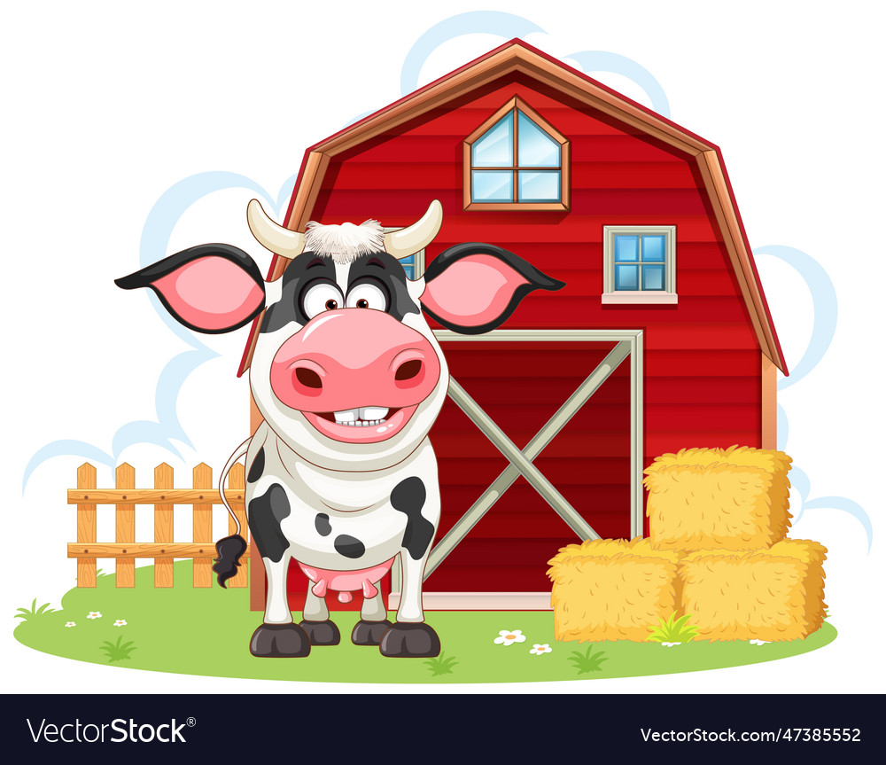 cow shed cartoon images