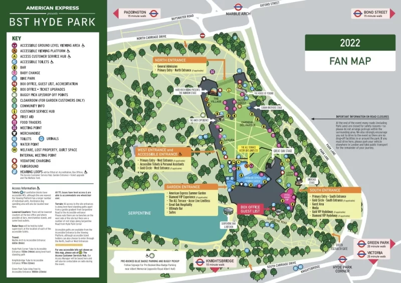 bst hyde park entrance map