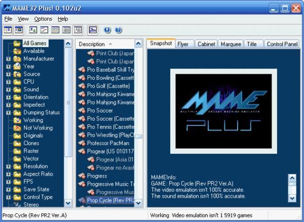 mame32 plus emulator