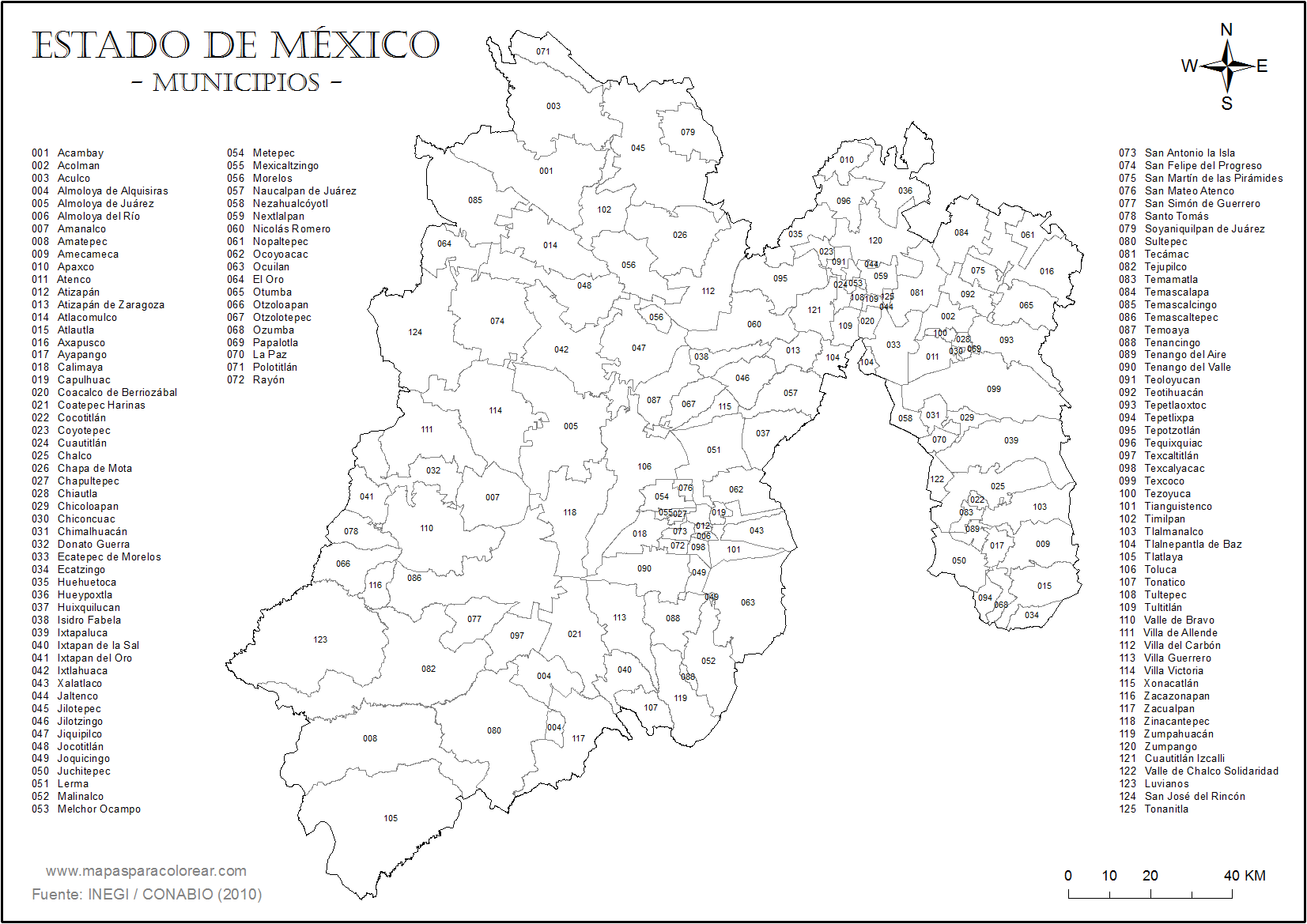 mapa del estado de méxico con nombres pdf