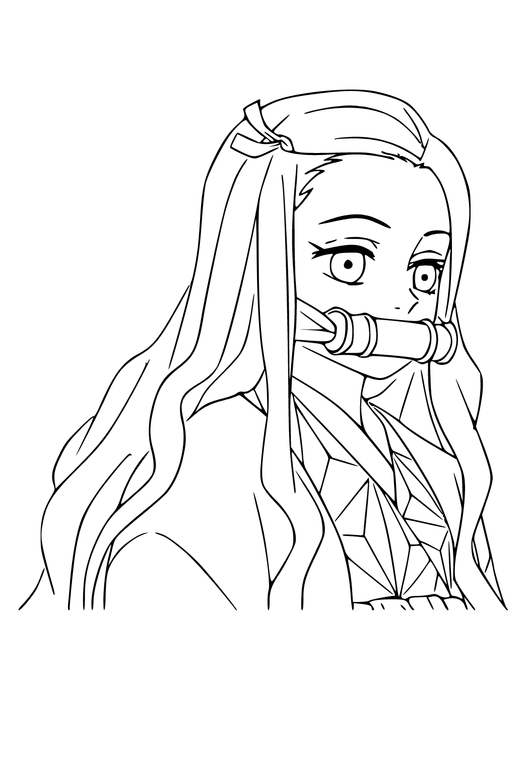 nezuko para colorear