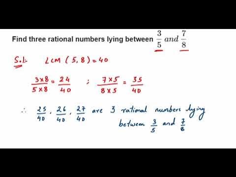 find 3 rational numbers between and