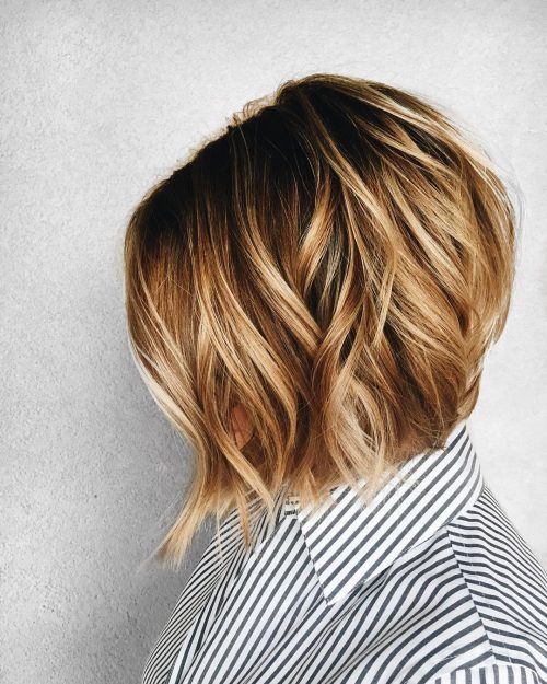 short dark hair blonde highlights