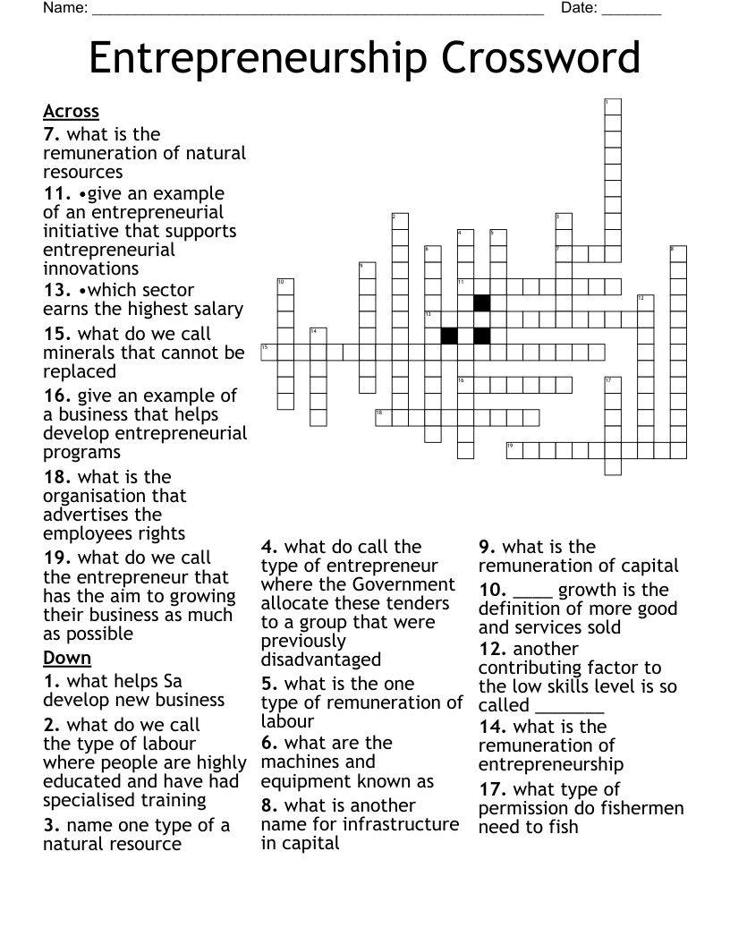 remunerative crossword