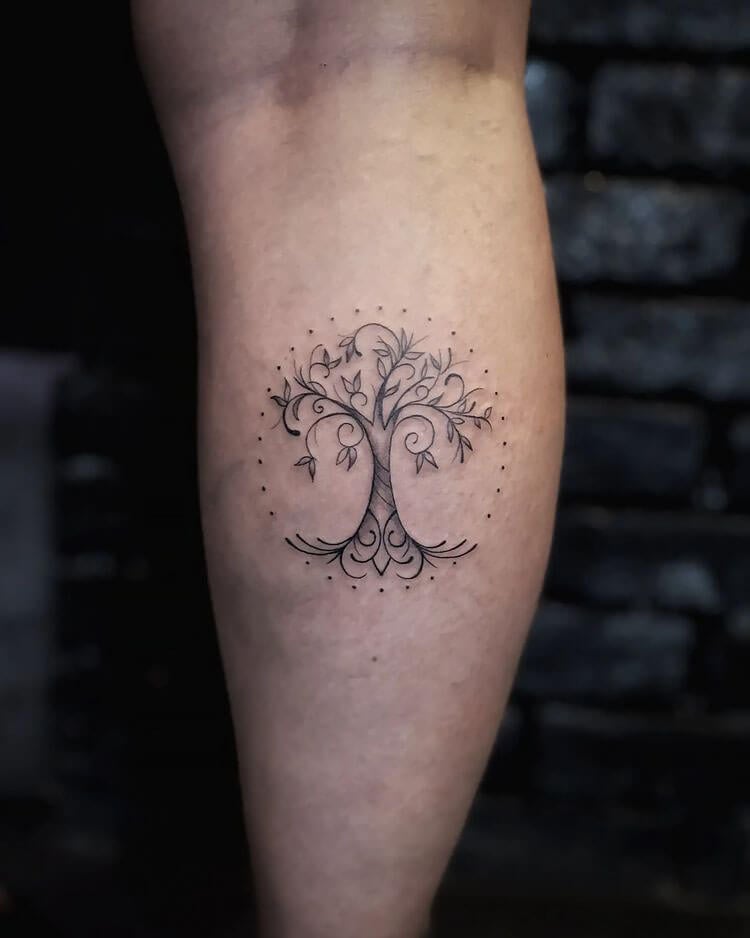 spiritual feminine unique tree of life tattoo