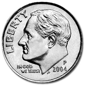 2004 p dime value