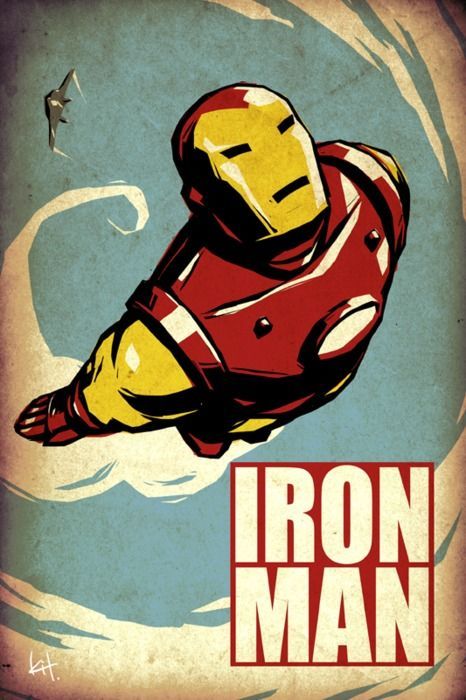 poster iron man vintage