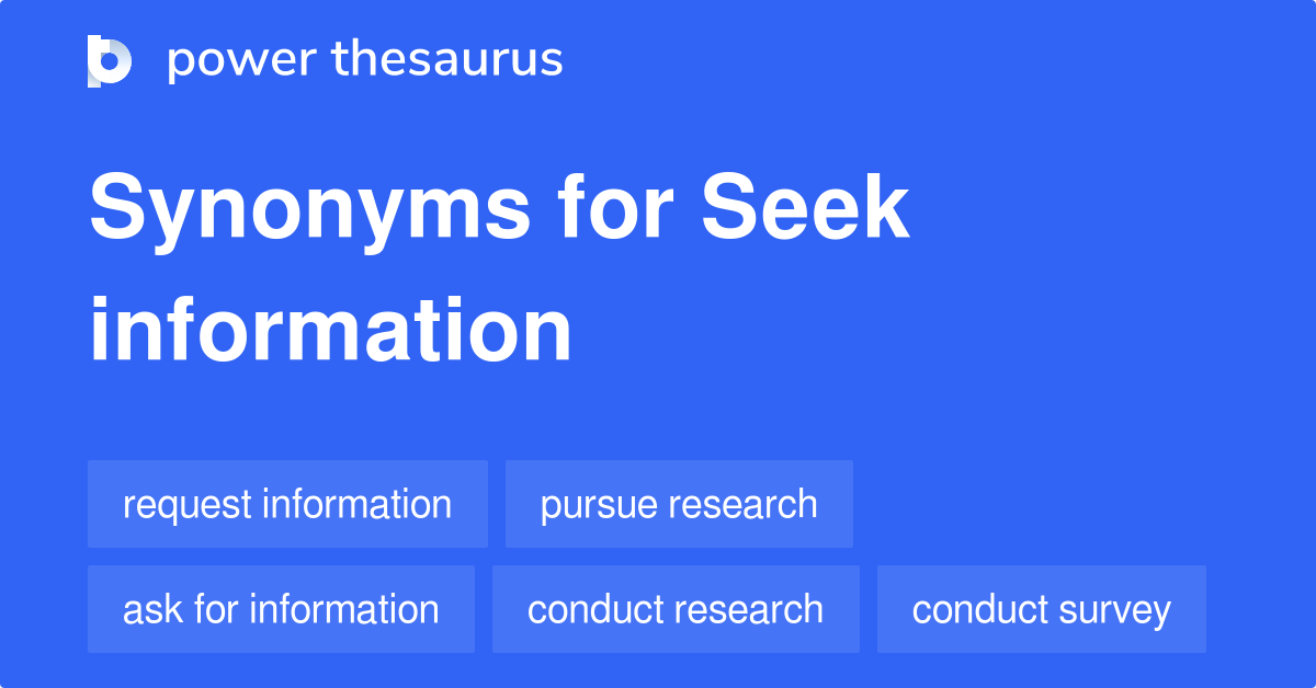 seek synonym