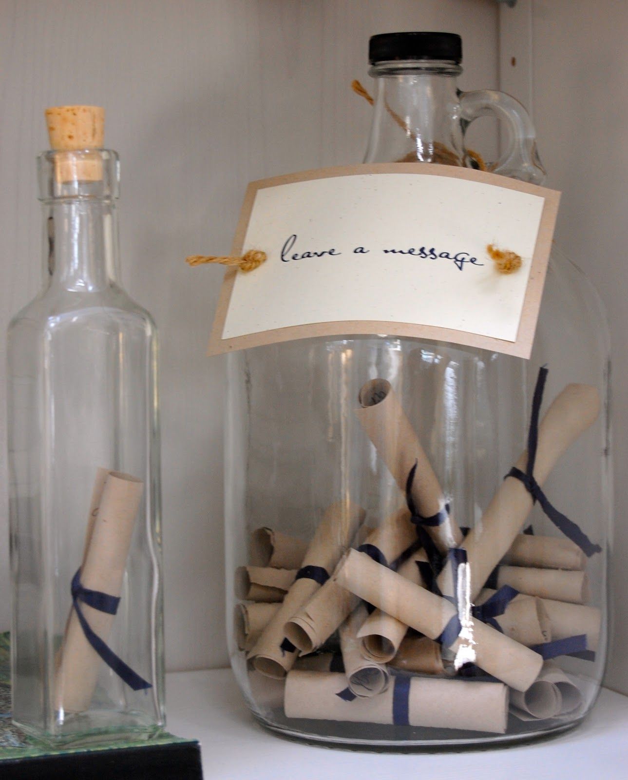 message in a bottle guest book