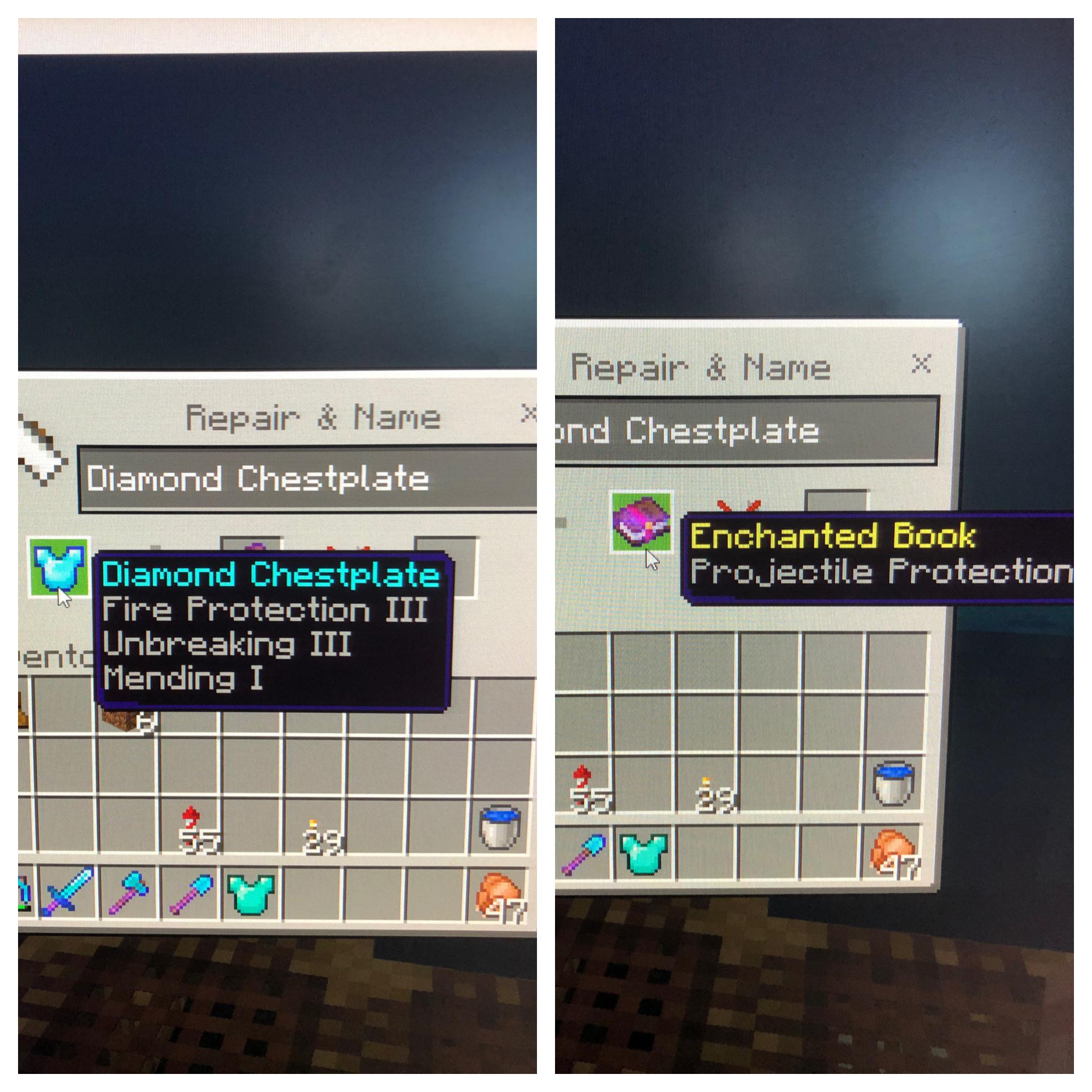 minecraft chestplate names