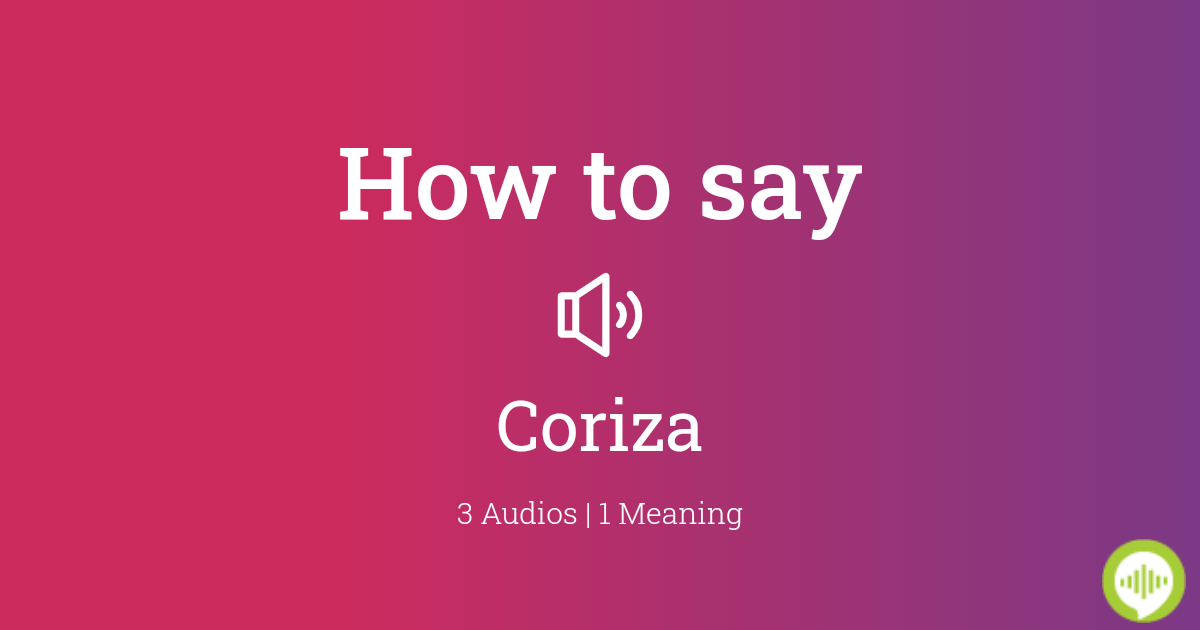 coriza meaning