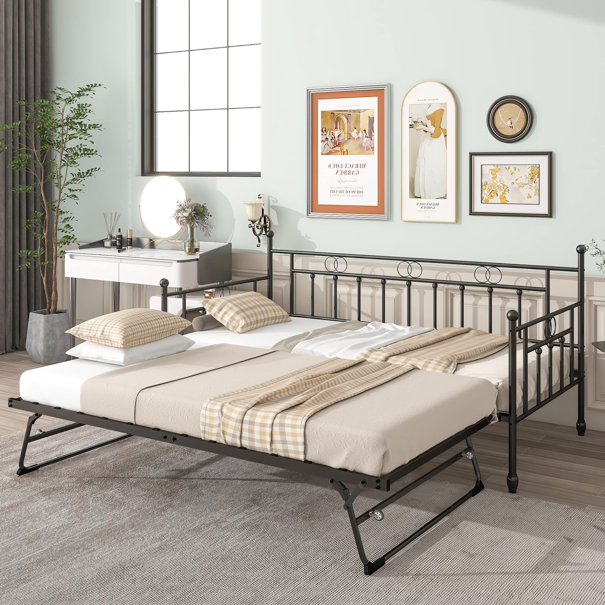 metal daybed with trundle