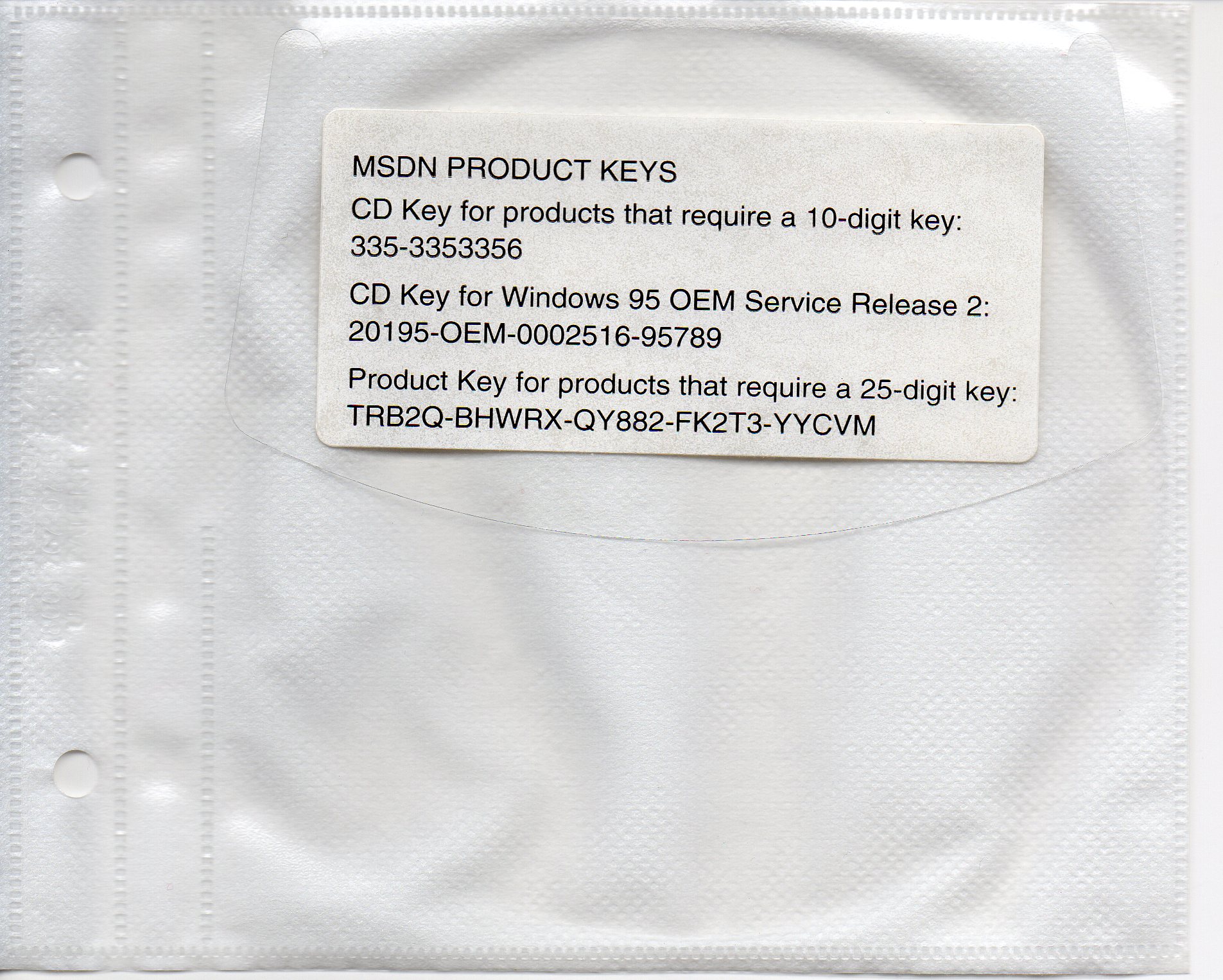 msdn keys windows 10