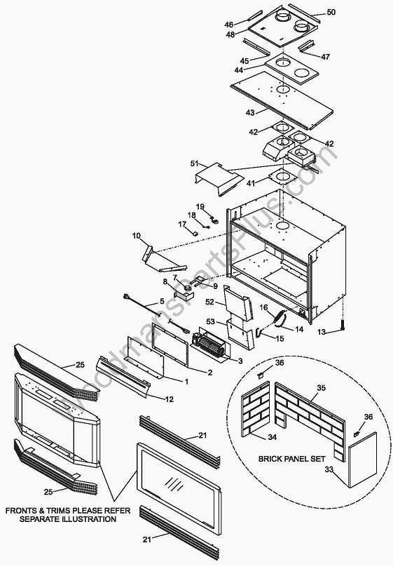 regency fireplace parts