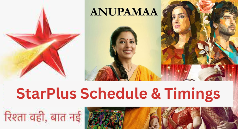 star plus serial list with time