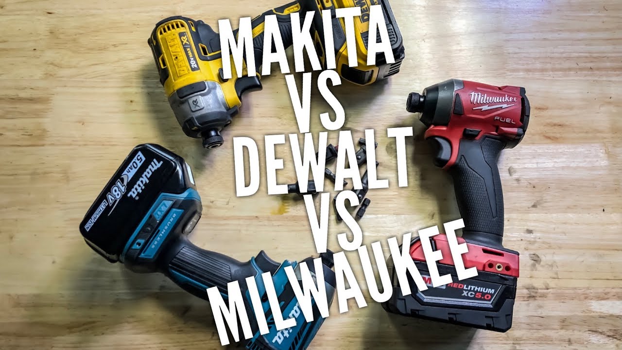 dewalt vs milwaukee vs makita