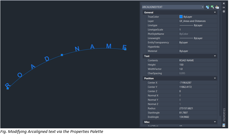 how to curve text in autocad 2023