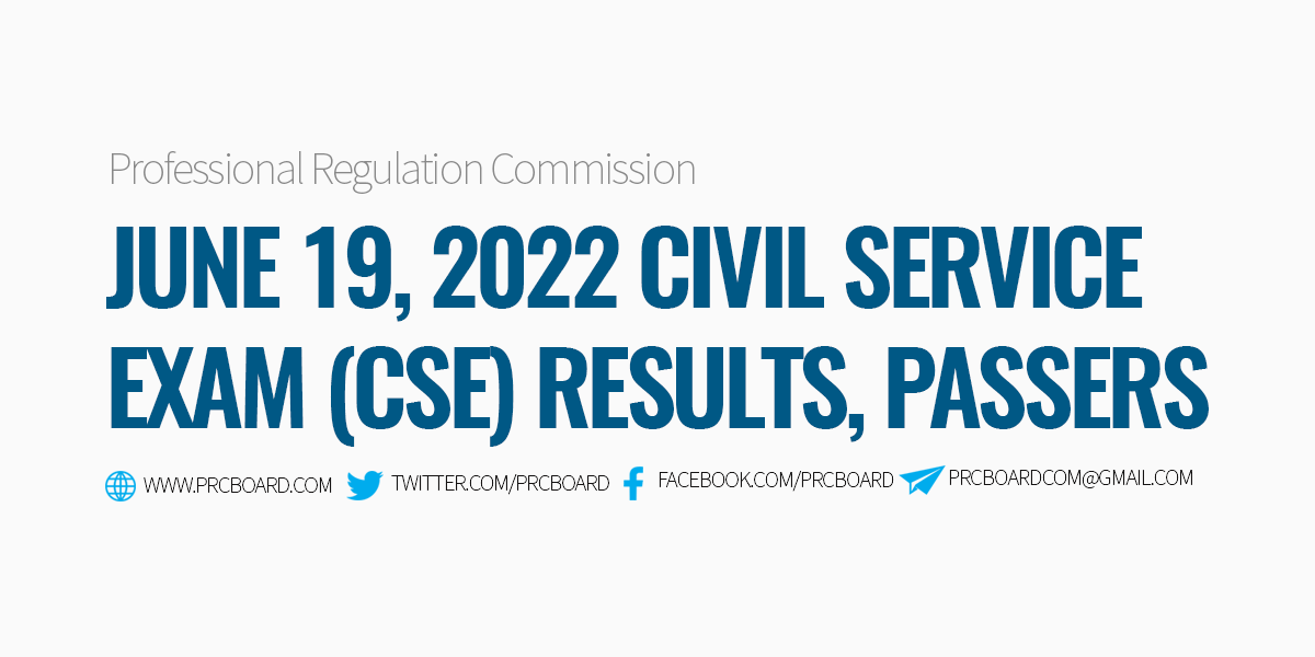 civil service exam result june 2022