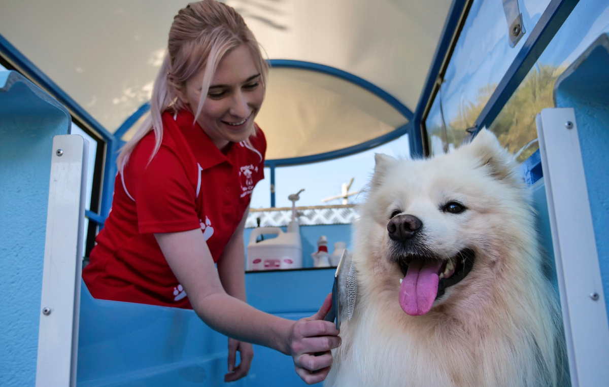 mobile dog grooming clyde north