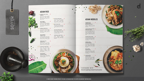 menu design behance