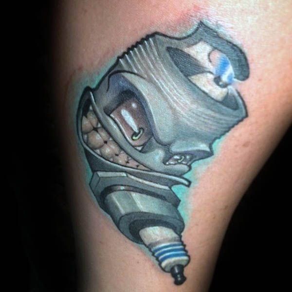 cartoon piston tattoo