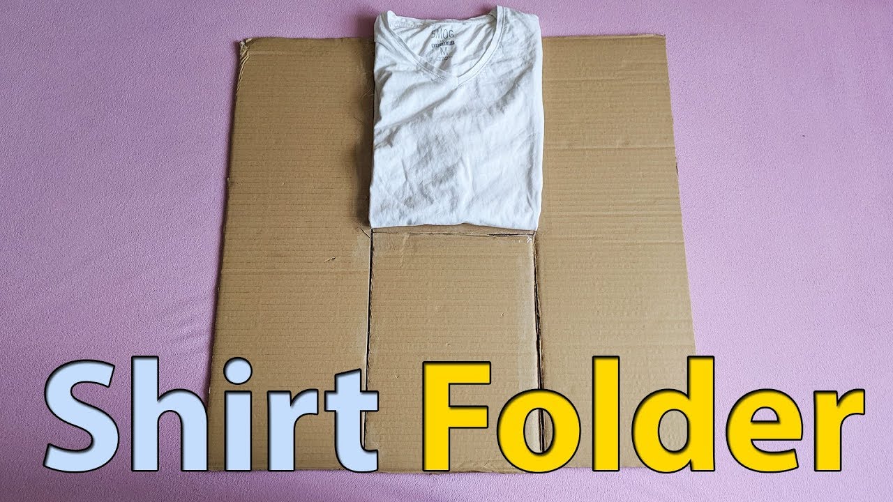 clothes folding hacks with cardboard