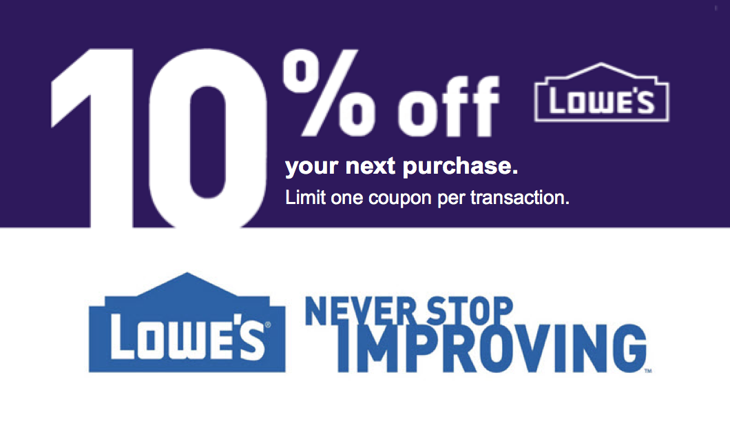 promotional codes for lowes