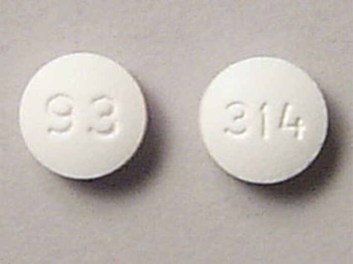 white round pill 314 93