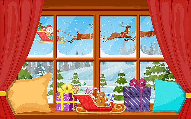 christmas window clipart