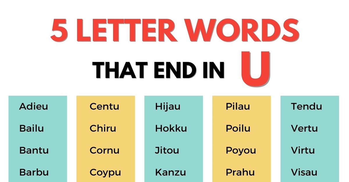 9 letter word ending in u