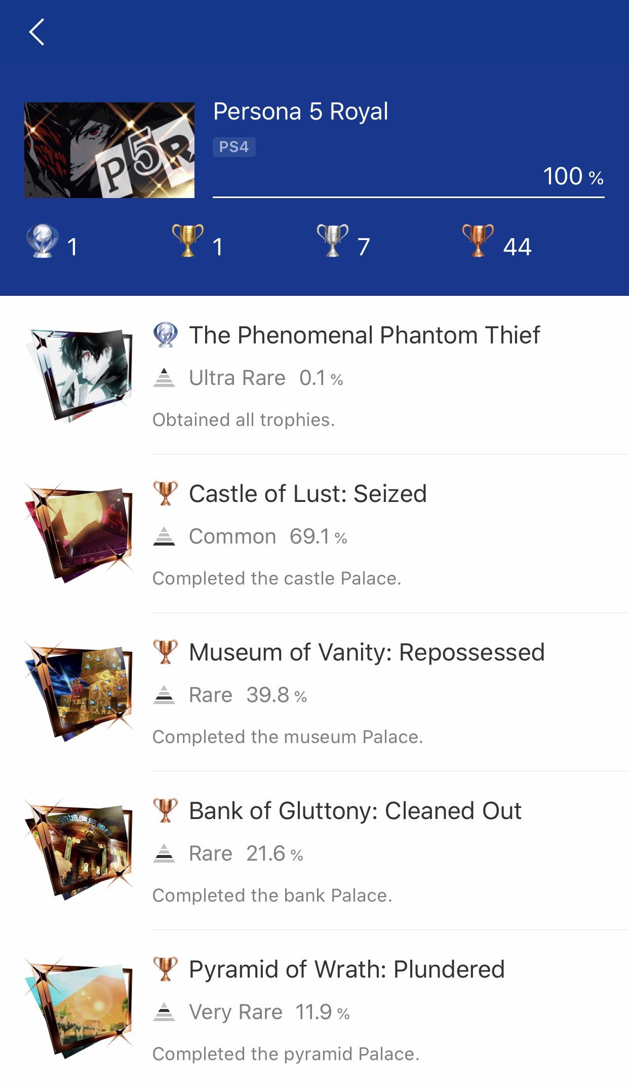 persona 5 royal trophies