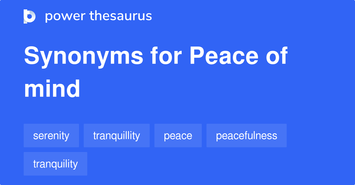 peace of mind synonym