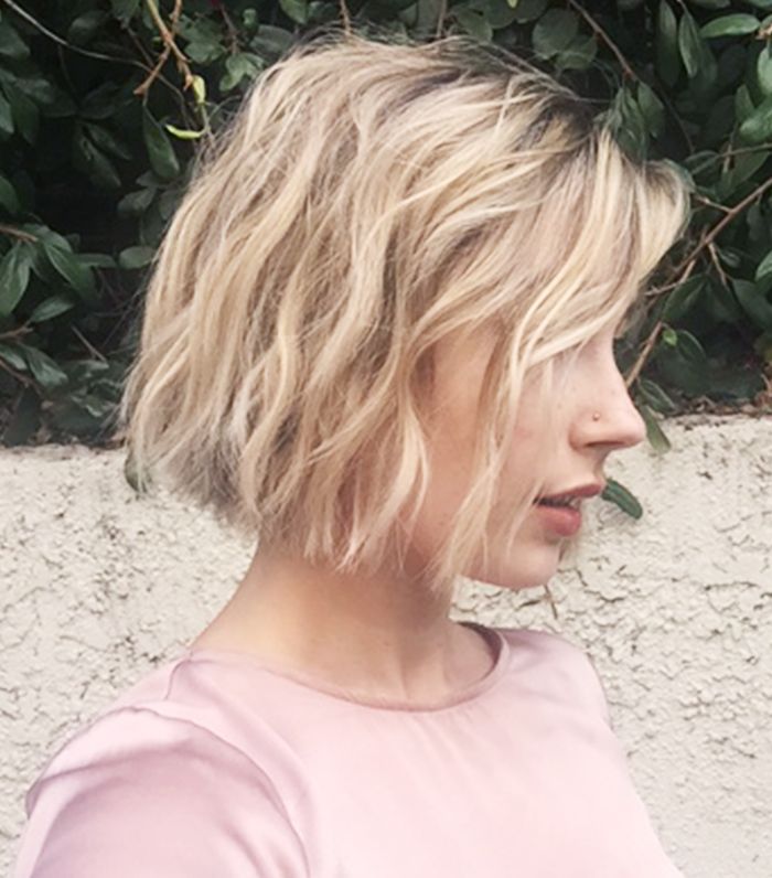 short cut blonde hair