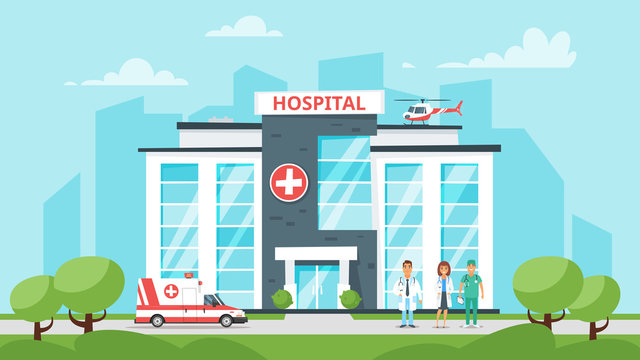 hospital background cartoon