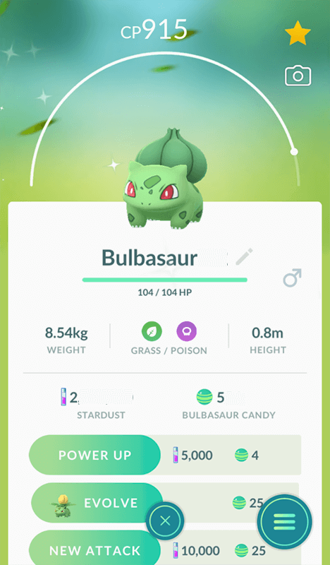 pokemon go shiny bulbasaur