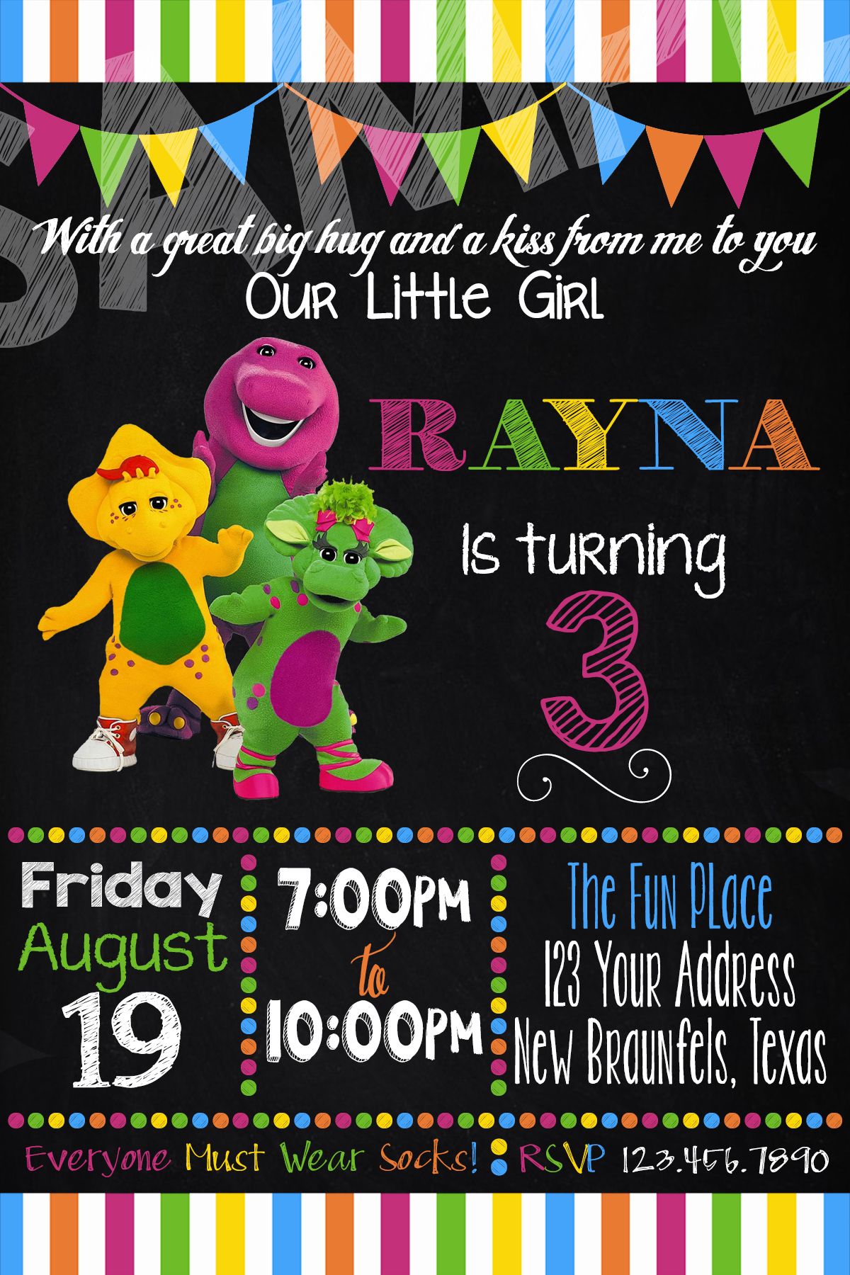 barney invitations